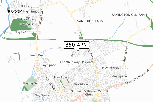 B50 4PN map - small scale - OS Open Zoomstack (Ordnance Survey)