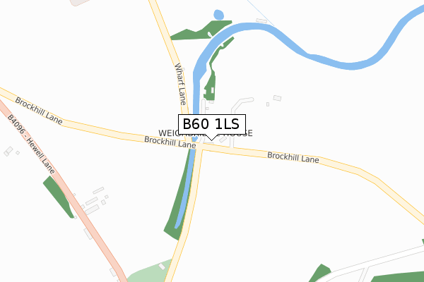 B60 1LS map - large scale - OS Open Zoomstack (Ordnance Survey)