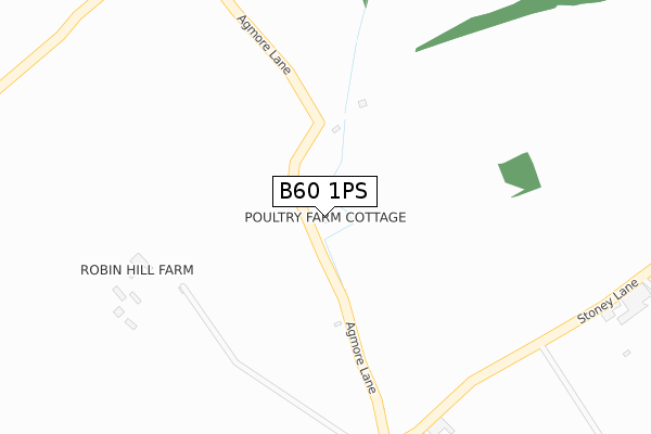 B60 1PS map - large scale - OS Open Zoomstack (Ordnance Survey)