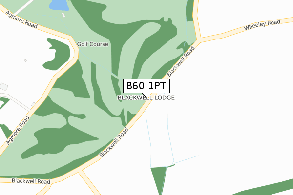 B60 1PT map - large scale - OS Open Zoomstack (Ordnance Survey)