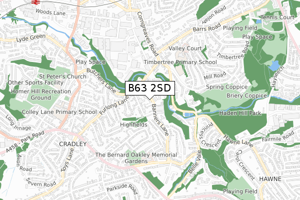 B63 2SD map - small scale - OS Open Zoomstack (Ordnance Survey)