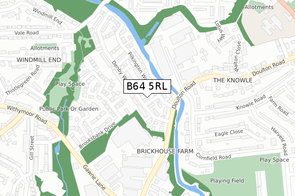 B64 5RL map - large scale - OS Open Zoomstack (Ordnance Survey)