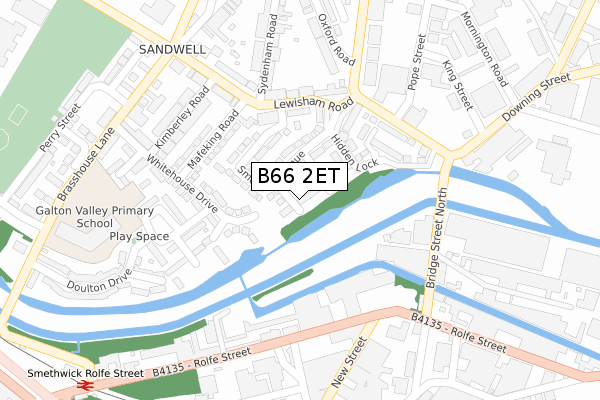 B66 2ET map - large scale - OS Open Zoomstack (Ordnance Survey)