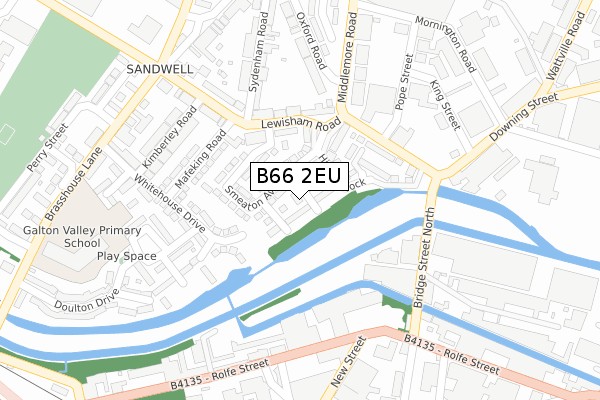 B66 2EU map - large scale - OS Open Zoomstack (Ordnance Survey)