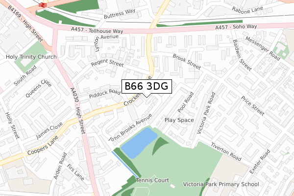 B66 3DG map - large scale - OS Open Zoomstack (Ordnance Survey)