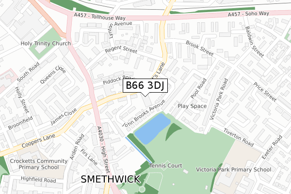 B66 3DJ map - large scale - OS Open Zoomstack (Ordnance Survey)