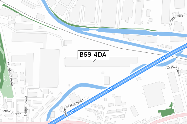 B69 4DA map - large scale - OS Open Zoomstack (Ordnance Survey)