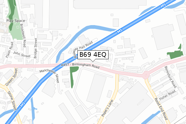 B69 4EQ map - large scale - OS Open Zoomstack (Ordnance Survey)