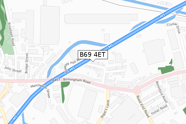 B69 4ET map - large scale - OS Open Zoomstack (Ordnance Survey)