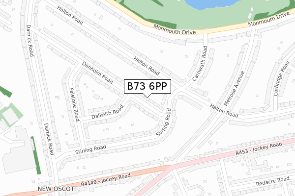 B73 6PP map - large scale - OS Open Zoomstack (Ordnance Survey)