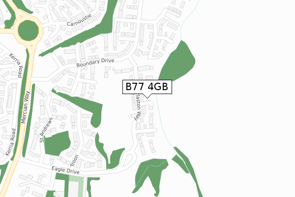 B77 4GB map - large scale - OS Open Zoomstack (Ordnance Survey)