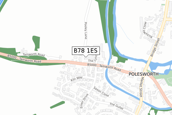 B78 1ES map - large scale - OS Open Zoomstack (Ordnance Survey)