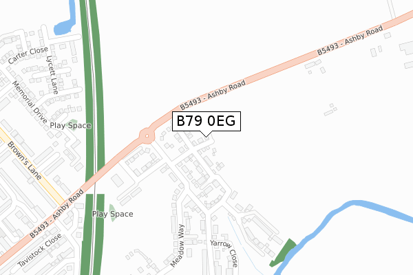 B79 0EG map - large scale - OS Open Zoomstack (Ordnance Survey)