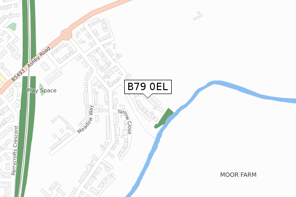 B79 0EL map - large scale - OS Open Zoomstack (Ordnance Survey)