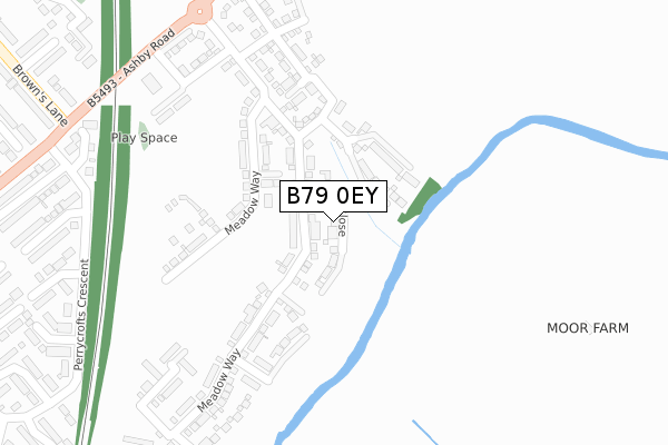 B79 0EY map - large scale - OS Open Zoomstack (Ordnance Survey)