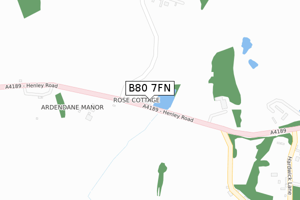 B80 7FN map - large scale - OS Open Zoomstack (Ordnance Survey)