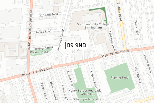 B9 9ND map - large scale - OS Open Zoomstack (Ordnance Survey)