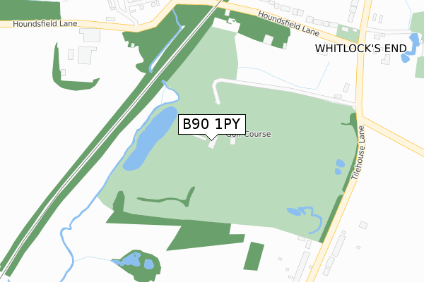 B90 1PY map - large scale - OS Open Zoomstack (Ordnance Survey)