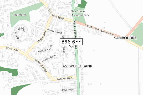 B96 6FF map - large scale - OS Open Zoomstack (Ordnance Survey)