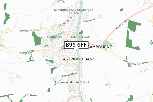 B96 6FF map - small scale - OS Open Zoomstack (Ordnance Survey)