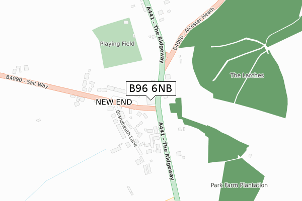 B96 6NB map - large scale - OS Open Zoomstack (Ordnance Survey)