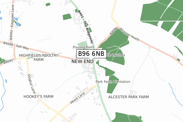 B96 6NB map - small scale - OS Open Zoomstack (Ordnance Survey)