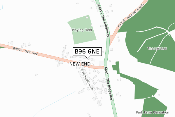 B96 6NE map - large scale - OS Open Zoomstack (Ordnance Survey)