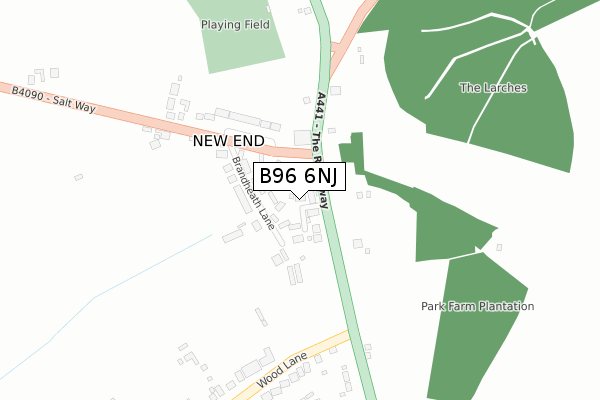 B96 6NJ map - large scale - OS Open Zoomstack (Ordnance Survey)