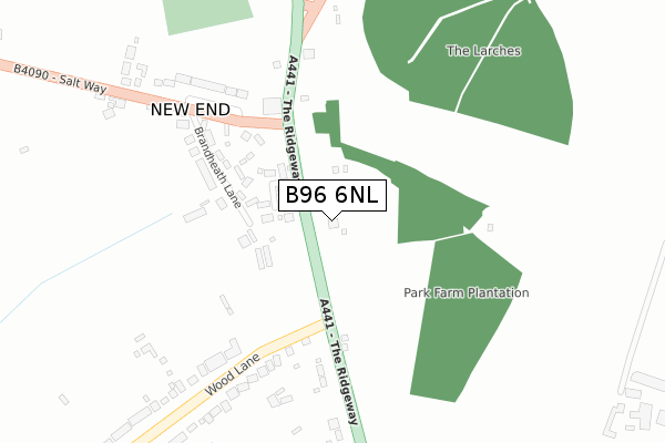 B96 6NL map - large scale - OS Open Zoomstack (Ordnance Survey)