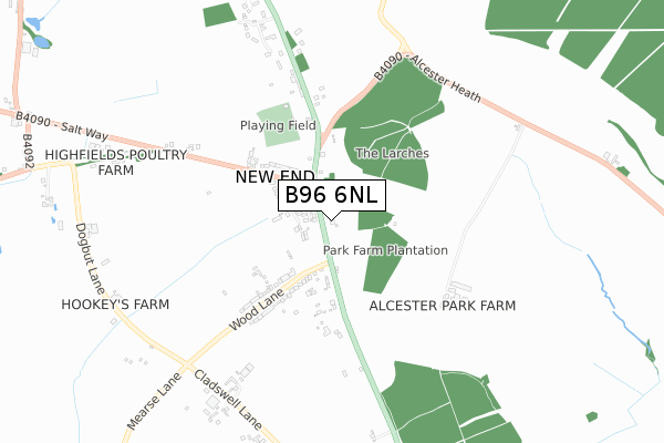 B96 6NL map - small scale - OS Open Zoomstack (Ordnance Survey)