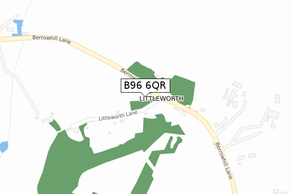 B96 6QR map - large scale - OS Open Zoomstack (Ordnance Survey)