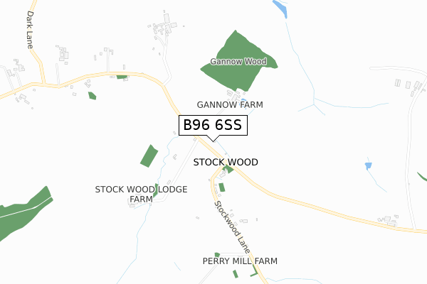 B96 6SS map - small scale - OS Open Zoomstack (Ordnance Survey)