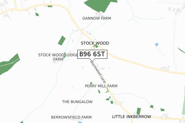 B96 6ST map - small scale - OS Open Zoomstack (Ordnance Survey)