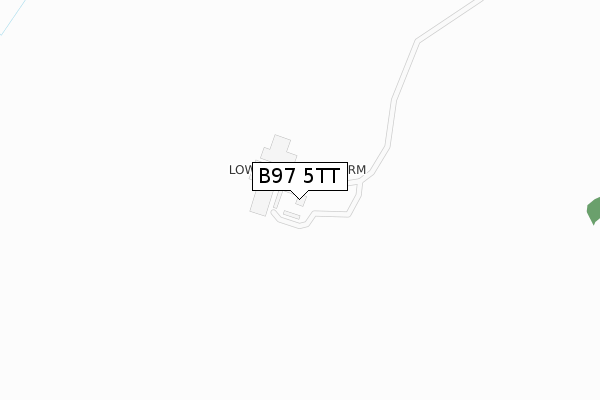 B97 5TT map - large scale - OS Open Zoomstack (Ordnance Survey)