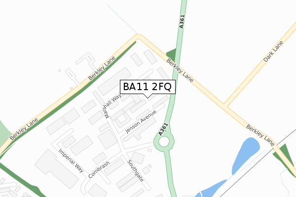 BA11 2FQ map - large scale - OS Open Zoomstack (Ordnance Survey)