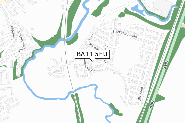 BA11 5EU map - large scale - OS Open Zoomstack (Ordnance Survey)