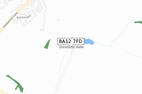 BA12 7FD map - large scale - OS Open Zoomstack (Ordnance Survey)