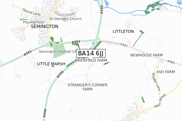 BA14 6JJ map - small scale - OS Open Zoomstack (Ordnance Survey)