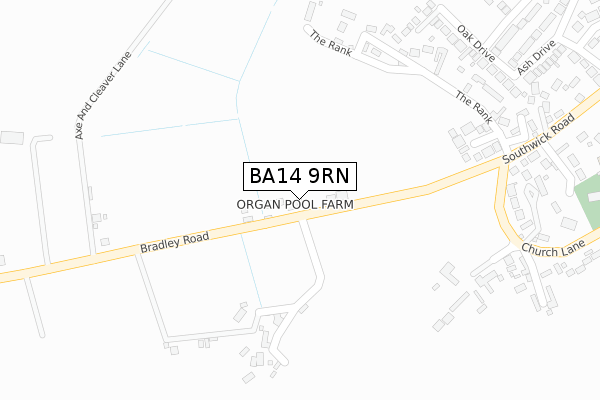 BA14 9RN map - large scale - OS Open Zoomstack (Ordnance Survey)