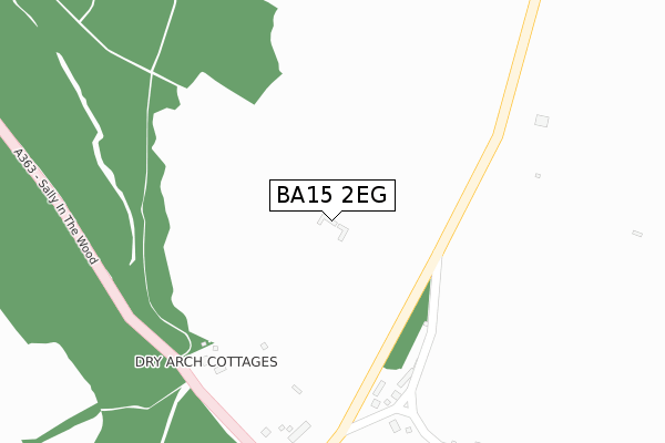 BA15 2EG map - large scale - OS Open Zoomstack (Ordnance Survey)