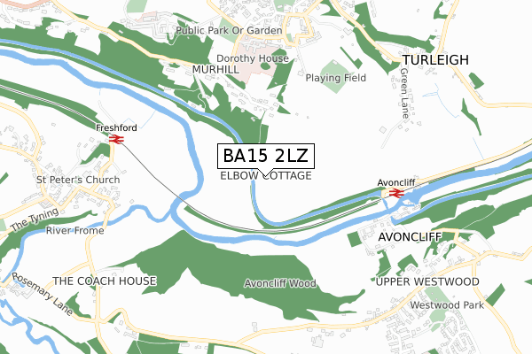 BA15 2LZ map - small scale - OS Open Zoomstack (Ordnance Survey)