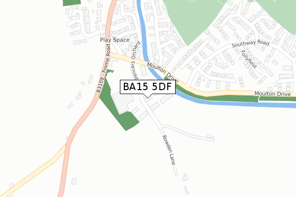 BA15 5DF map - large scale - OS Open Zoomstack (Ordnance Survey)