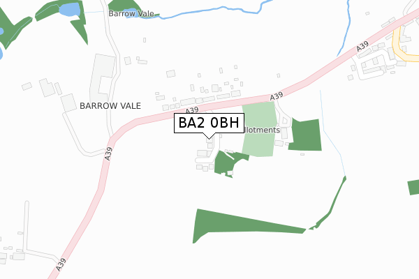 BA2 0BH map - large scale - OS Open Zoomstack (Ordnance Survey)