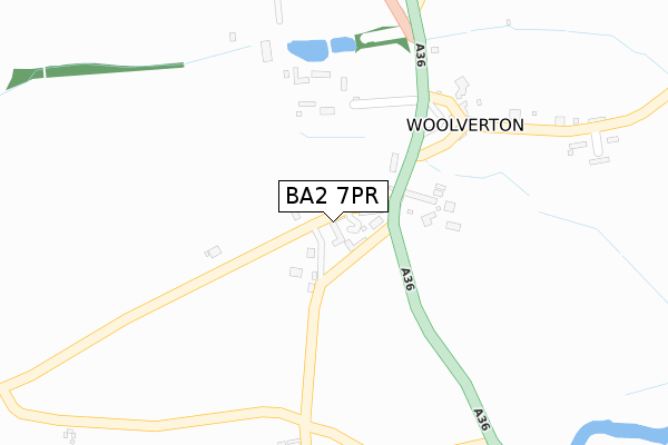 BA2 7PR map - large scale - OS Open Zoomstack (Ordnance Survey)