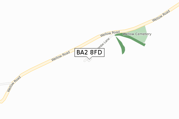 BA2 8FD map - large scale - OS Open Zoomstack (Ordnance Survey)