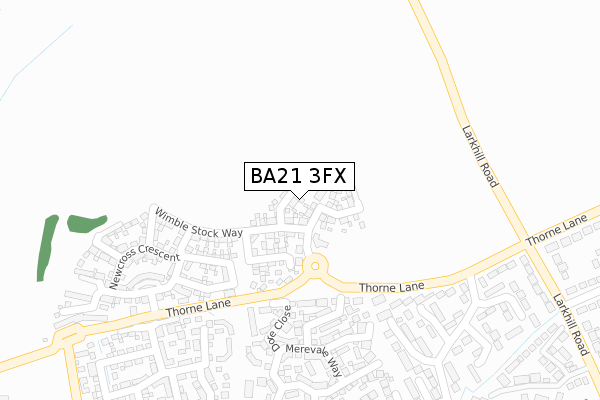 BA21 3FX map - large scale - OS Open Zoomstack (Ordnance Survey)