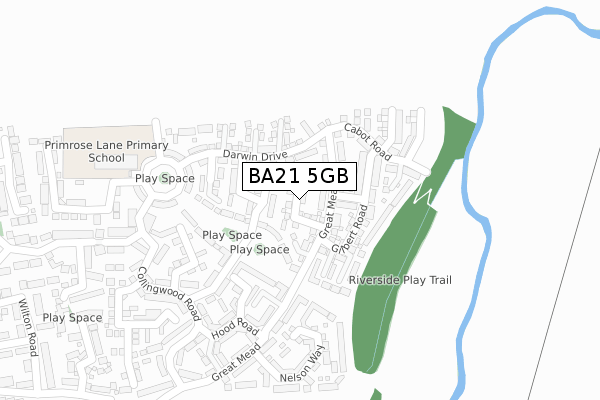 BA21 5GB map - large scale - OS Open Zoomstack (Ordnance Survey)