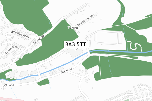 BA3 5TT map - large scale - OS Open Zoomstack (Ordnance Survey)