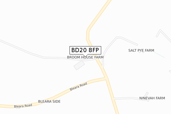 BD20 8FP map - large scale - OS Open Zoomstack (Ordnance Survey)