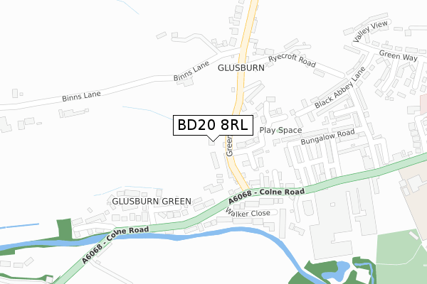 BD20 8RL map - large scale - OS Open Zoomstack (Ordnance Survey)